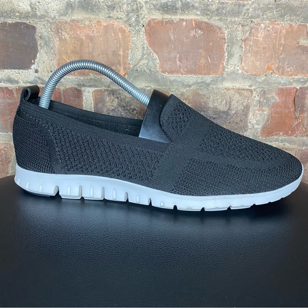 Cole Haan Zerogrand Slip-Ons Knit Fabric Women's Size 9.5 Shoes B Black White